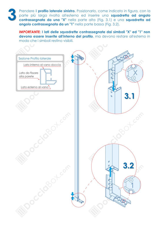 Istruzioni Montaggio Cabina Doccia.Foto 4 Istruzioni Di Montaggio Box Doccia Mod Luna At Apertura Laterale