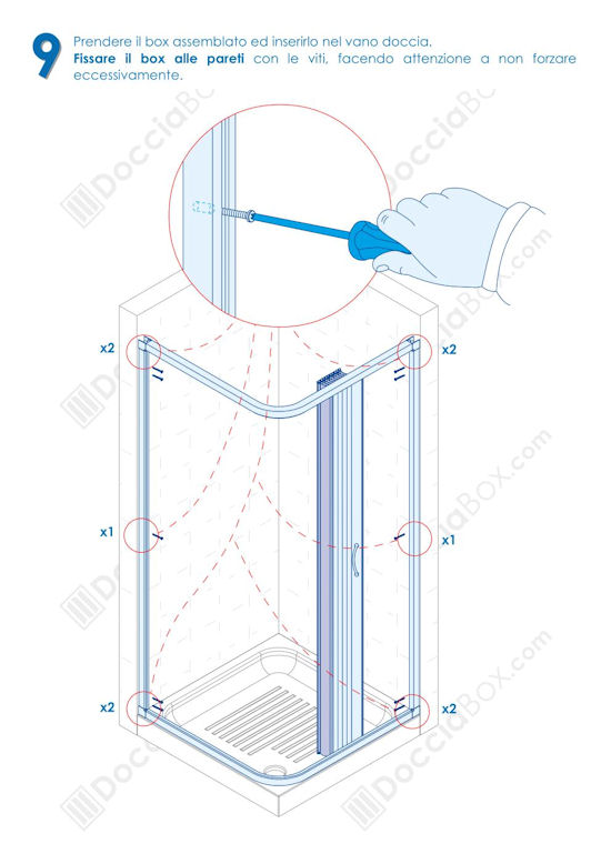 Istruzioni Montaggio Cabina Doccia.Foto 10 Istruzioni Di Montaggio Box Doccia Mod Luna At Apertura Laterale