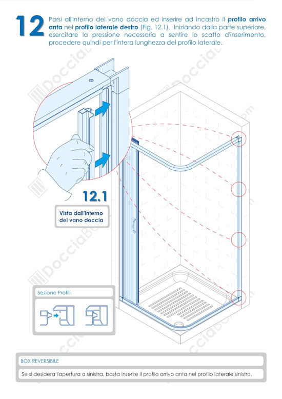 Istruzioni Montaggio Cabina Doccia.Foto 13 Istruzioni Di Montaggio Box Doccia Mod Luna At Apertura Laterale