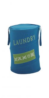 Scheda Cesto portabiancheria serie Laundry Gedy colore Azzurro o Bianco