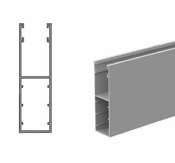 Guide in alluminio da sovrapposizione A14 (con spazzolino) 14x28mm